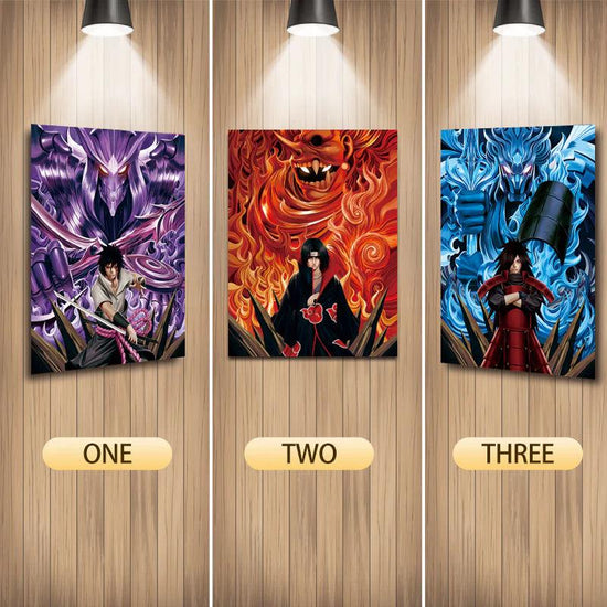 Naruto Anime Itachi Sasuke Madara Susanoo 3D Anime Poster - Senzo