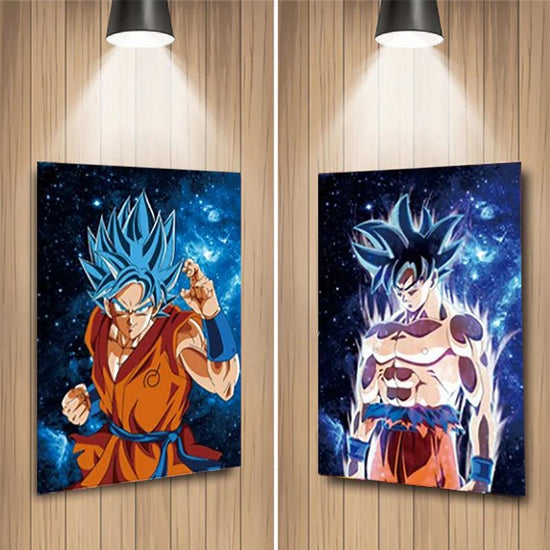 Dragon Ball Goku Ultra Instinct And Super Saiyan Blue Illusion Flip Image, Hologram Motion Lenticular Anime Poster - Senzo