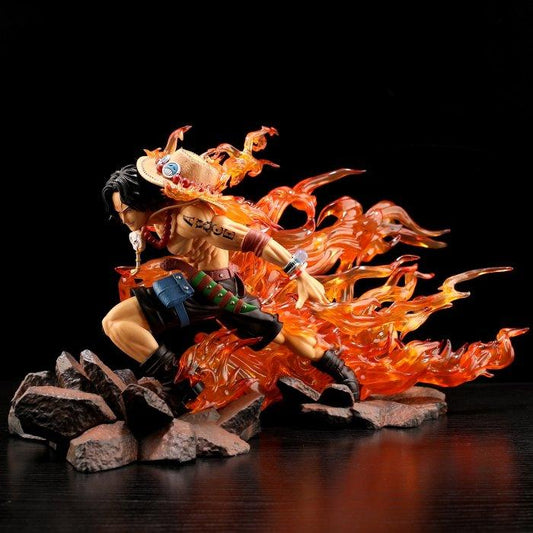 Portgas D. Ace Fire Fist Action Figure with Lights – One Piece Collectible | Premium Anime Figurine - Senzo