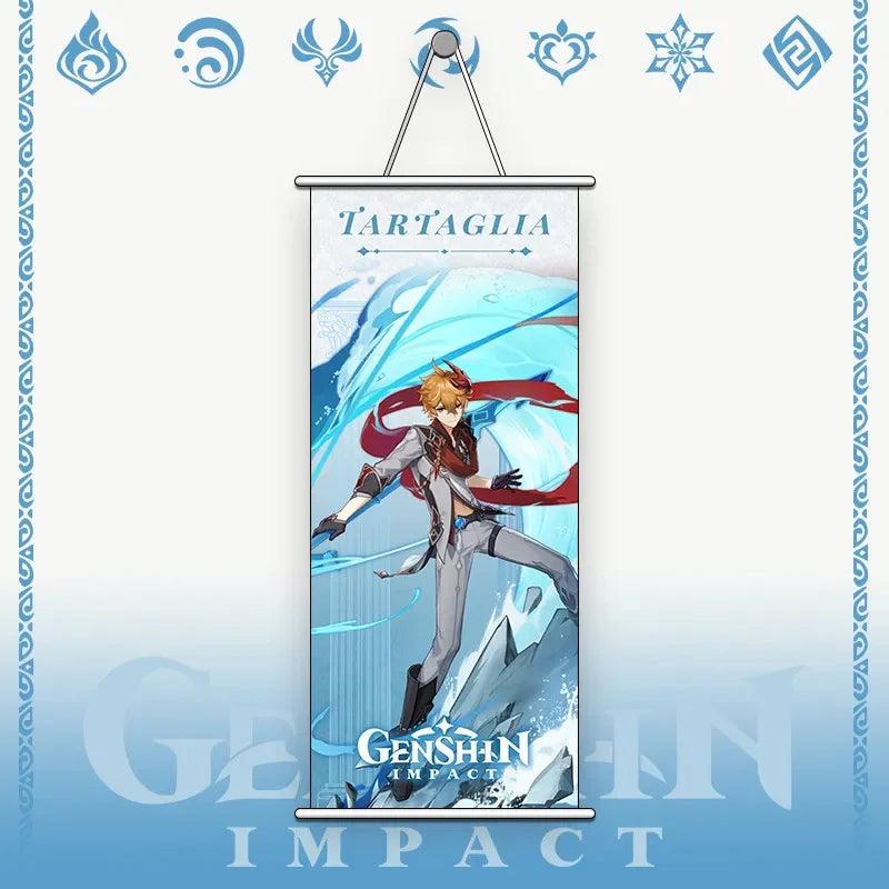 Genshin Impact Tartaglia Gaming Anime Wall Hanging Scroll - Senzo