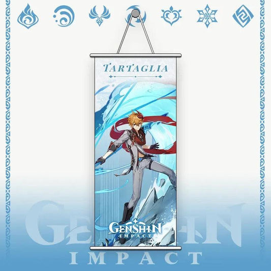 Genshin Impact Tartaglia Gaming Anime Wall Hanging Scroll - Senzo