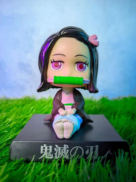 Demon Slayer Nezuko Kamado Bobblehead With Mobile Holder For Cars - Senzo