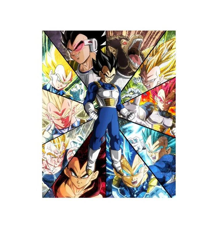 Dragon Ball Z Goku Vegeta Illusion Flip Image, Hologram Motion Lenticular Anime Poster - Senzo