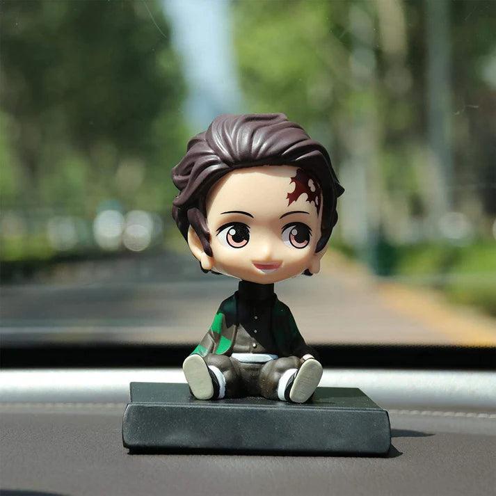 Demon Slayer Tanjiro Kamado Bobblehead With Mobile Holder For Cars - Senzo