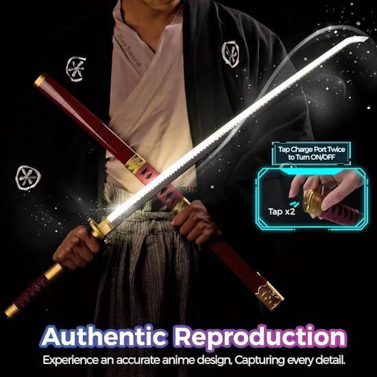 One Piece Roronoa Zoro Sandai Kitetsu LED Katana | Collectible Sword