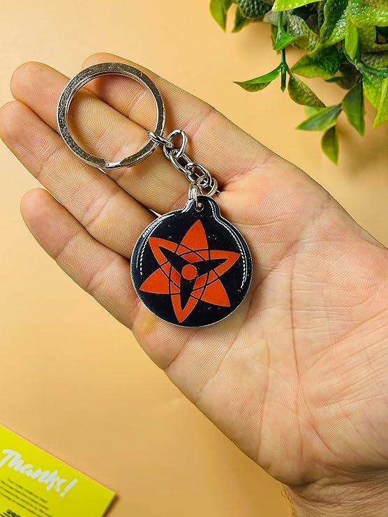 Naruto Anime | Sharingan Crystal 3D Model A | Metal Keychain - Senzo