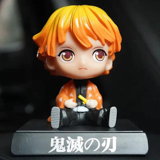 Demon Slayer Zenitsu Agatsuma Bobblehead With Mobile Holder For Cars - Senzo