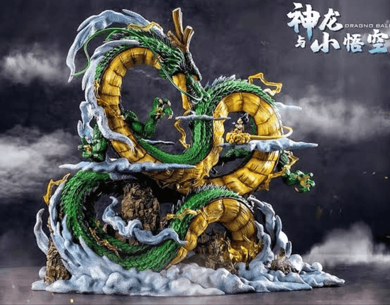 Shenron The Dragon with Kid Goku Premium Action Figure with Lights | Dragon Ball Collectible - Senzo