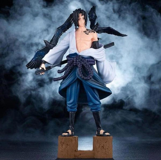 Naruto Crow Curse Uchiha Sasuke Action Humanoid Standing Action Figure - Senzo