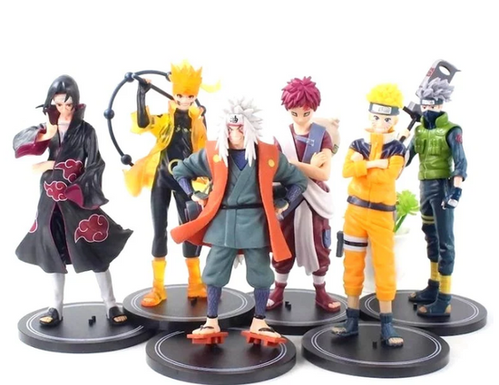 Naruto Jiraya Gara Kakashi Itachi Set of 6 Big Set E Action Figures | 16 Cm