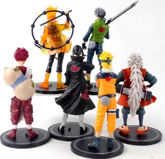 Naruto Jiraya Gara Kakashi Itachi Set of 6 Big Set E Action Figures | 16 Cm