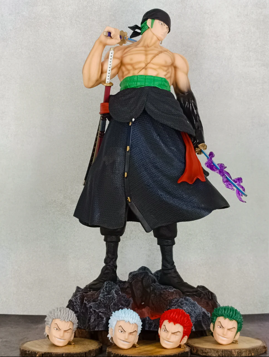 One Piece Stand Posture Roronoa Zoro Anime Action Fight Figures Pvc Statue