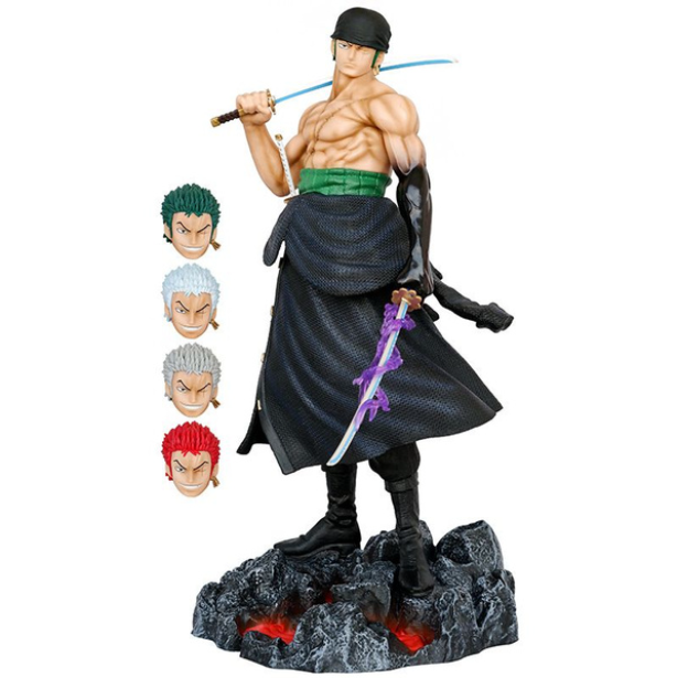 One Piece Stand Posture Roronoa Zoro Anime Action Fight Figures Pvc Statue