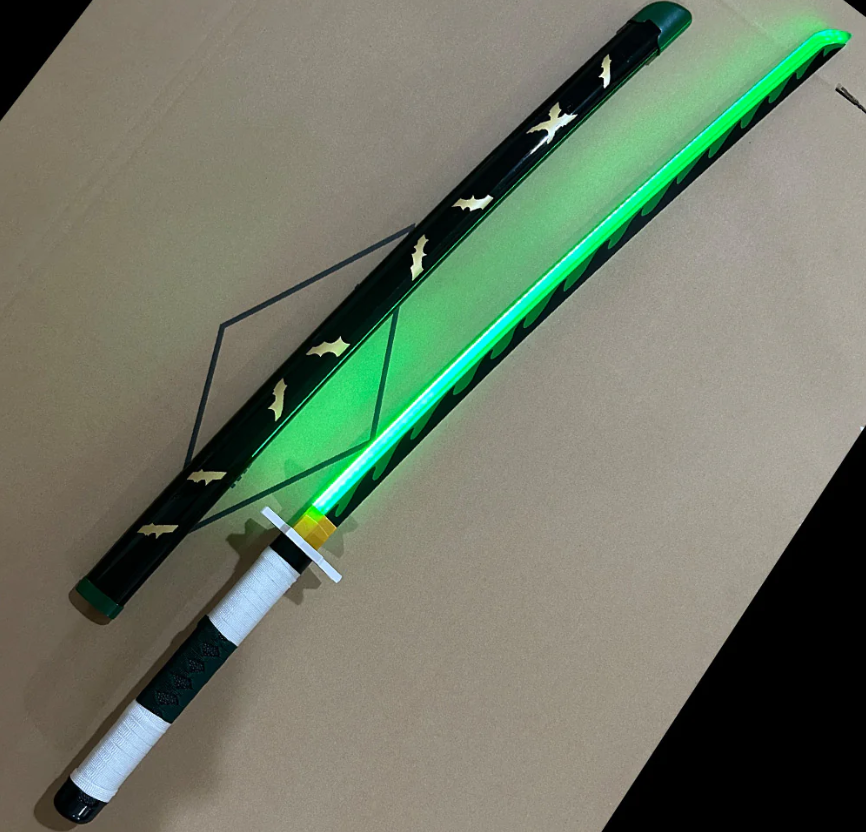 Shinazugawa Sanemi LED Katana – Wind Hashira’s Glowing Sword from Demon Slayer