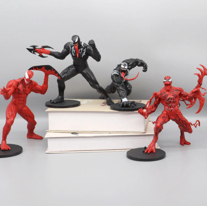 Marvel Avengers Venom & Carnage PVC Action Figure Set – Legends Series (4-Piece Collection)