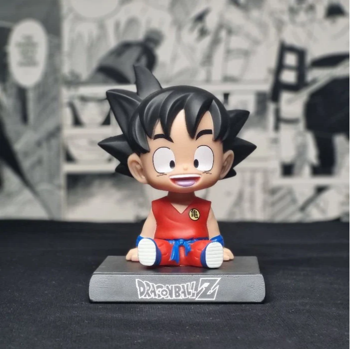 DBZ Goku Bobblehead With Mobile Holder For Cars, Work Desk