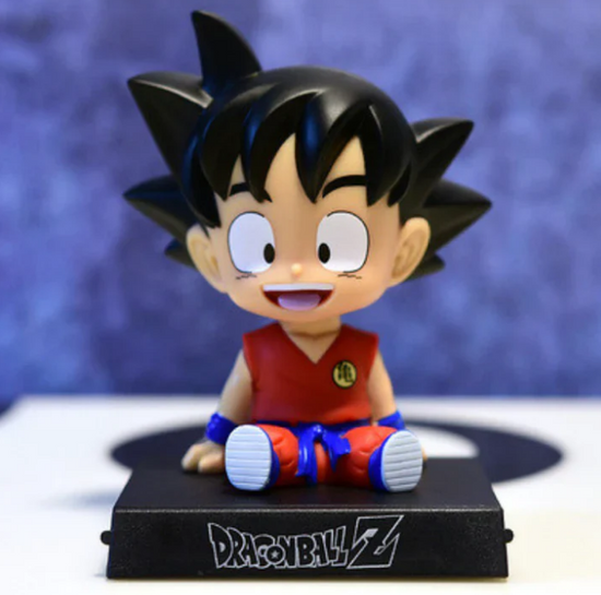 DBZ Goku Bobblehead With Mobile Holder For Cars, Work Desk