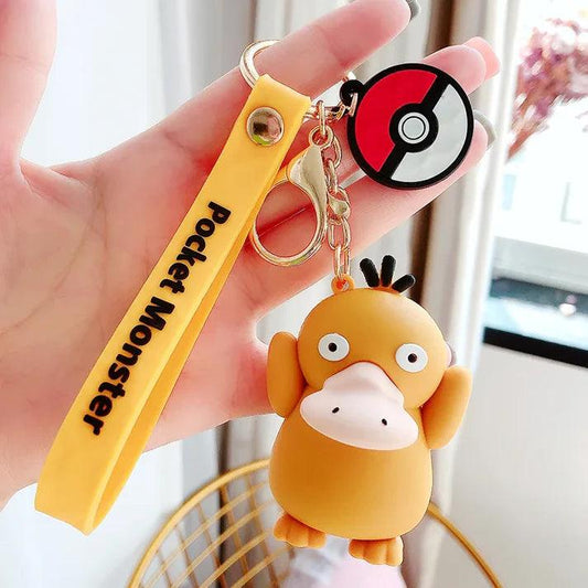 Cute 3D Syduck Silicone Lanyard Keychain | Adorable Pokémon Accessory | - Senzo