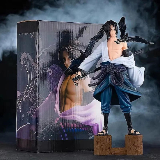 Naruto Crow Curse Uchiha Sasuke Action Humanoid Standing Action Figure - Senzo