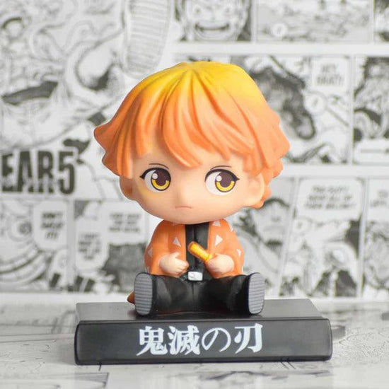 Demon Slayer Zenitsu Agatsuma Bobblehead With Mobile Holder For Cars - Senzo