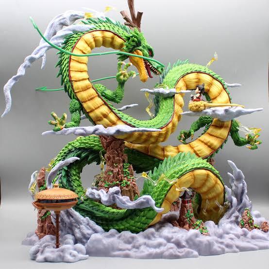 Shenron The Dragon with Kid Goku Premium Action Figure with Lights | Dragon Ball Collectible - Senzo