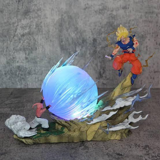 DBZ Goku vs. Buu Action Figure PVC – Son Goku vs Majin Buu Collectible - Senzo