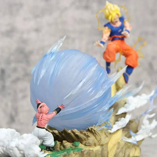 DBZ Goku vs. Buu Action Figure PVC – Son Goku vs Majin Buu Collectible - Senzo