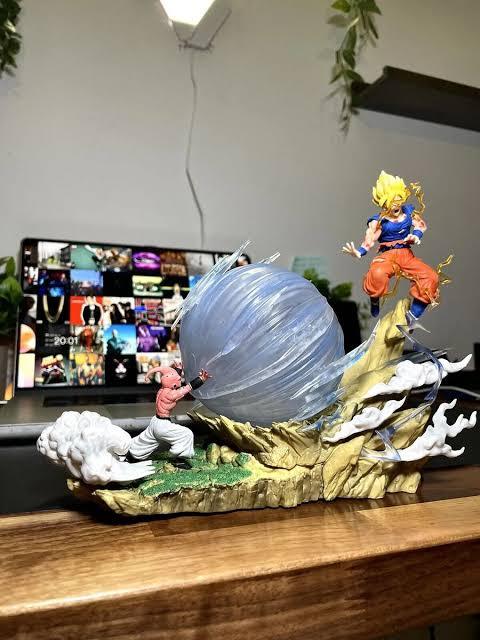 DBZ Goku vs. Buu Action Figure PVC – Son Goku vs Majin Buu Collectible - Senzo