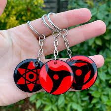 Naruto Anime | Sharingan Crystal 3D Model A | Metal Keychain - Senzo